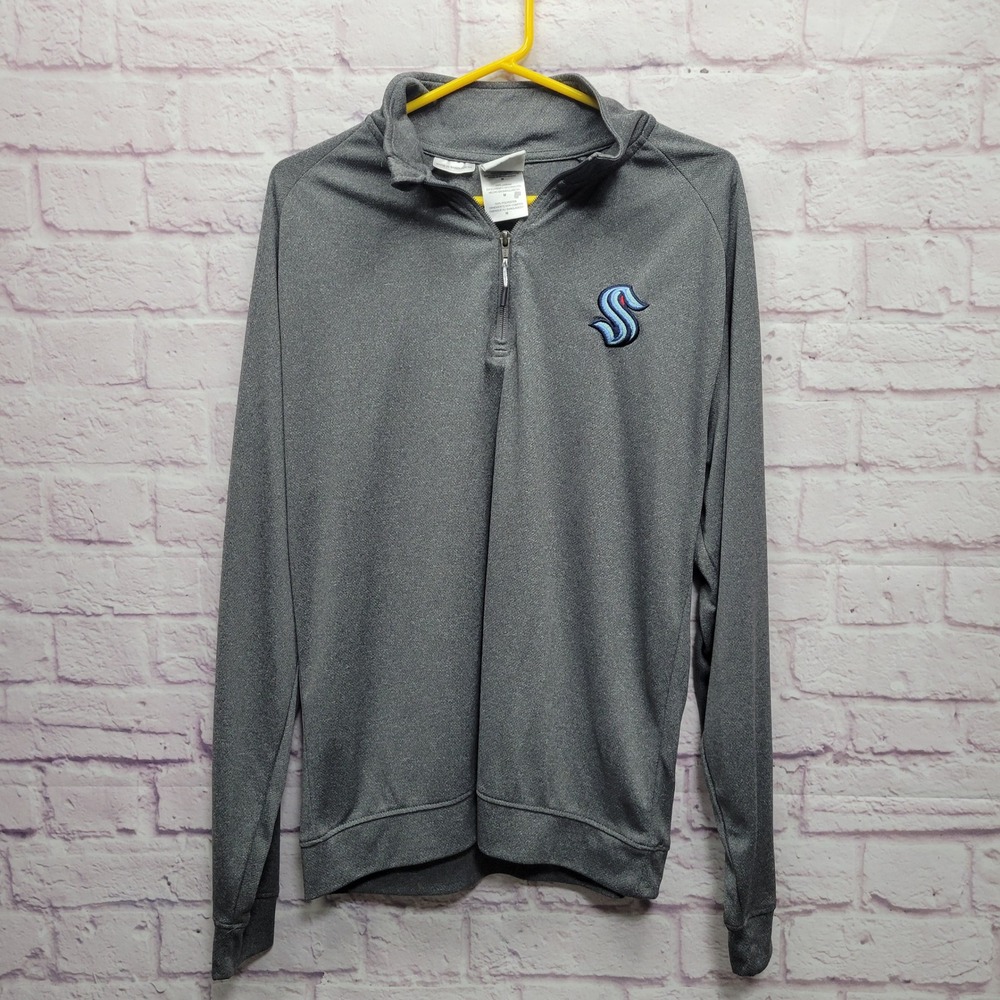 NHL Seattle Kraken 1/4 Zip Pullover Sweatshirt Sz M Athletic Performance Outdoor